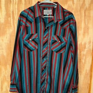 Unisex Vintage Pearl Snap